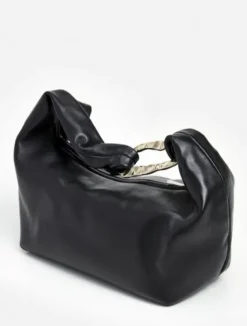Outlet Amanda shoulder bag leather, black Laukut