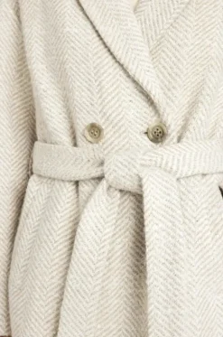 Outlet Edel villakangastakki, beige-valko Ulkotakit Ja -Liivit