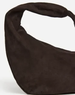 Hot - Alva shoulder bag, suede chocolade Laukut