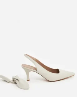 Outlet - Franchesca Bow korkokengät, creme Korkokengät Ja Ballerinat