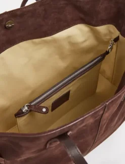 Clearance - Lesley tote bag, suede chocolate Laukut|Janinan Suosikit