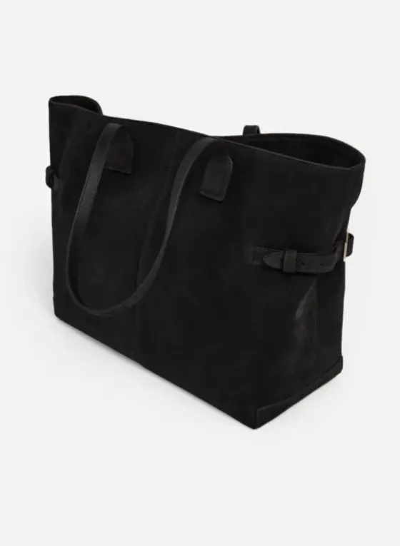 Sale - Lesley tote bag, suede black Laukut