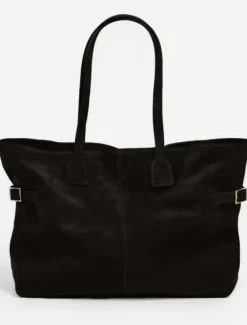 Sale - Lesley tote bag, suede black Laukut