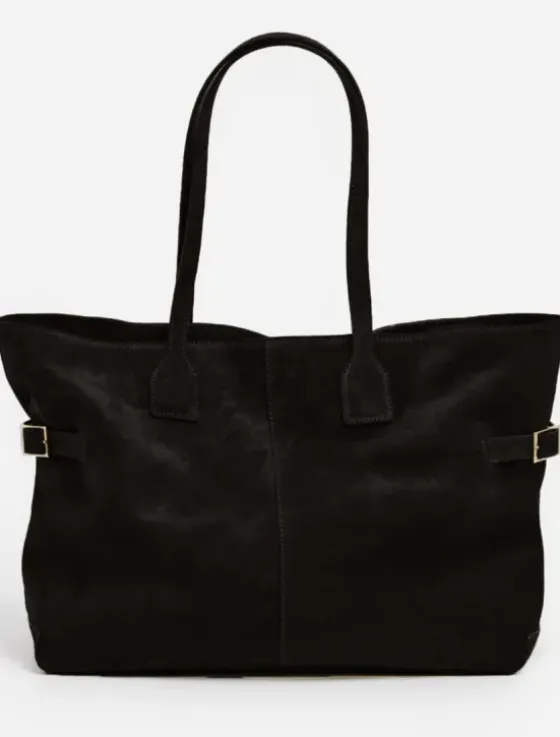 Sale - Lesley tote bag, suede black Laukut