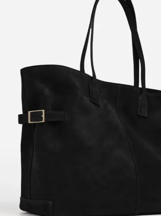 Sale - Lesley tote bag, suede black Laukut