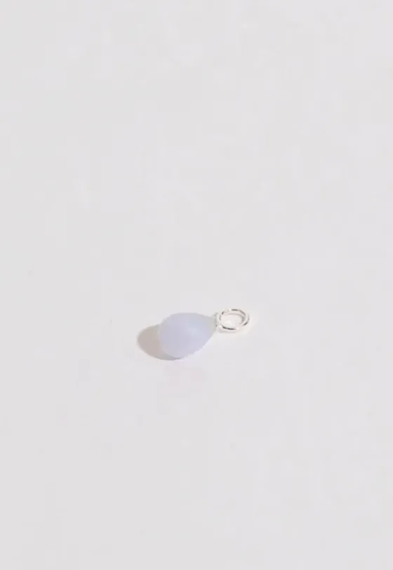 Online Gauhar - Blue Lace Agate Drop riipus, hopea Gauhar Helsinki