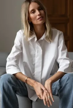Online Gauhar - klassinen paitapusero, valkoinen Paidat Ja Topit