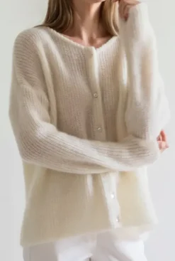 Gauhar - Mohair neuletakki, white Neuleet Ja Neuletakit