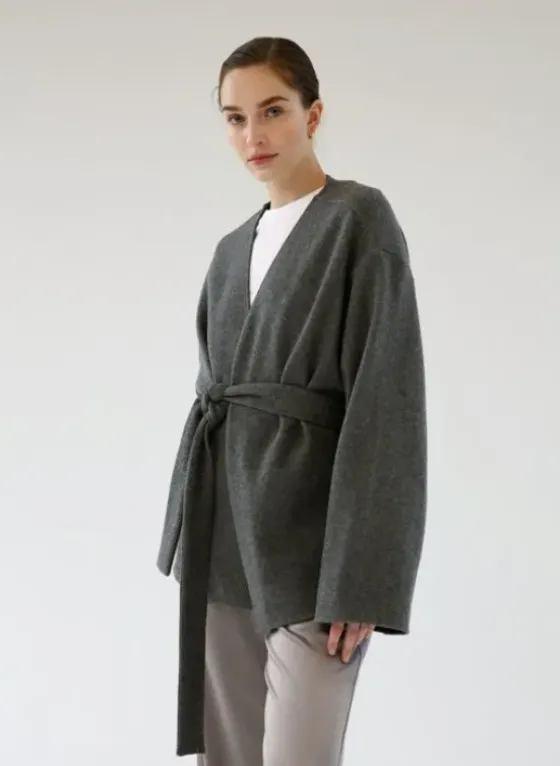 Hot Gauhar - Wool kietaisutakki, grey Ulkotakit Ja -Liivit