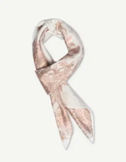 Clearance - Allis silkkihuivi, white print Huivit Ja Kaulurit
