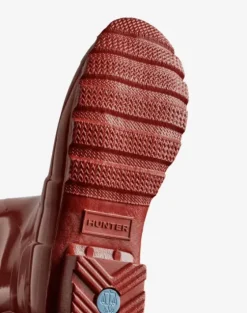 Hot Original Tall Gloss Boot, Military red Saappaat Ja Nilkkurit