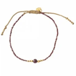 Hot Iris rannekoru Garnet, gold Rannekorut