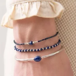 Discount Iris rannekoru Lapis Lazuli, silver Rannekorut