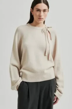 Hot Joline Knit O-Neck, pumice stone Neuleet Ja Neuletakit|Uutuudet