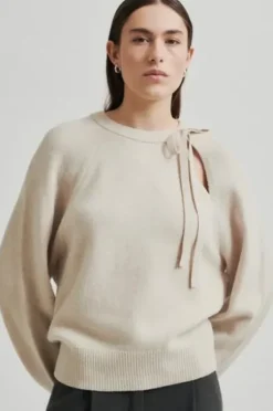 Hot Joline Knit O-Neck, pumice stone Neuleet Ja Neuletakit|Uutuudet