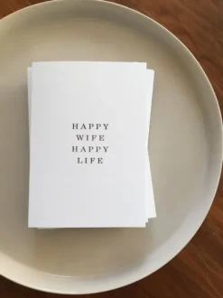 Clearance - Happy Wife Happy Life -kortti Kortit