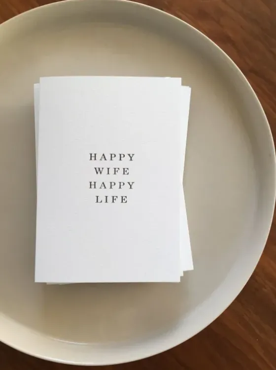 Clearance - Happy Wife Happy Life -kortti Kortit