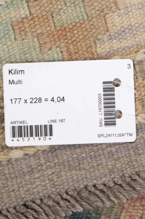 Kelim matto, multi #601 / 177 x 228 cm Matot