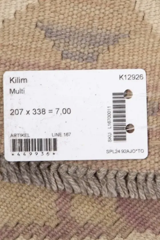 Sale Kelim matto, multi custom #619 / 207x338cm Matot