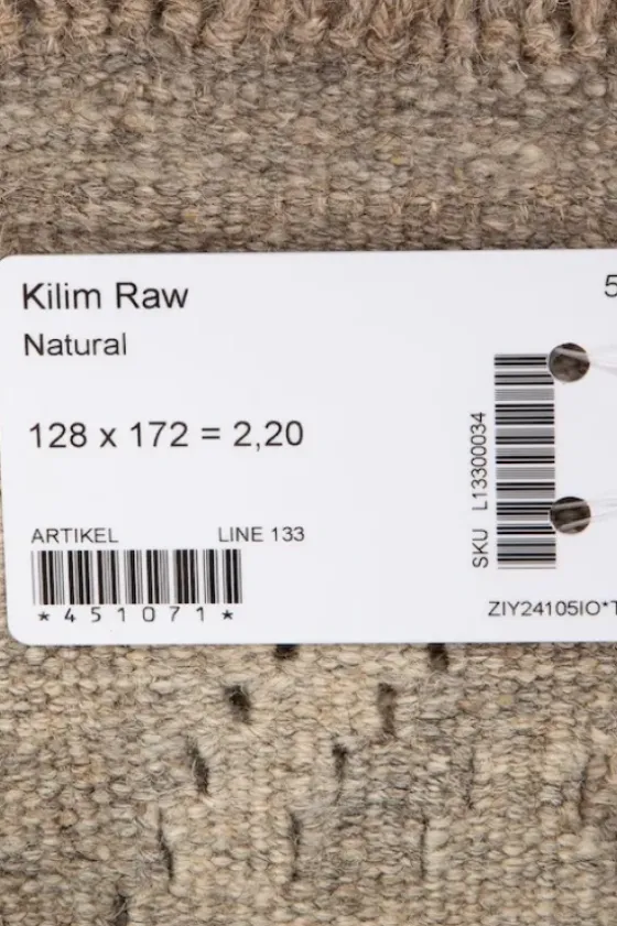 New Kelim matto, natural #612 / 128x172cm Matot