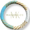 Discount - Nepali turq, gold, white bracelet B119 Maison Kizo