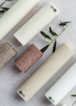 New Oliiviöljykynttilä 6 cm x 10cm, sand Kynttilät Ja Lyhdyt
