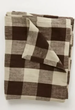 Sale - Johanna pöytäliina 150x300, brown/natural Keittiötekstiilit