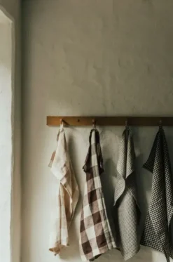 Sale - raidallinen keittiöpyyhe pellavaa Keittiötekstiilit