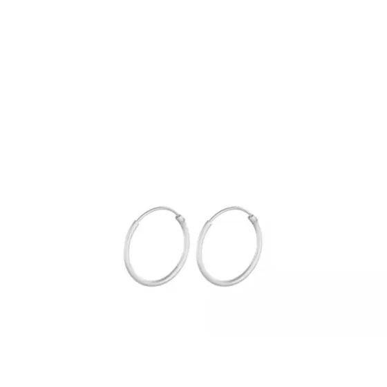 New - Micro Plain Hoops, hopea 15mm Korvakorut