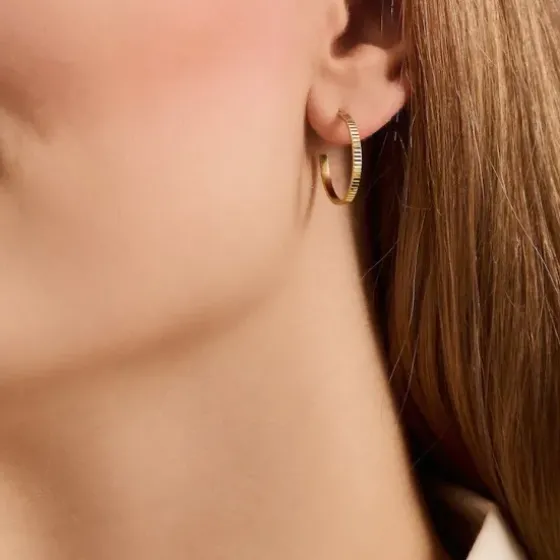 - Sea Reflection hoops, kulta Korvakorut