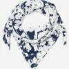 Online - Hailan silkkihuivi, Flora blue Huivit Ja Kaulurit