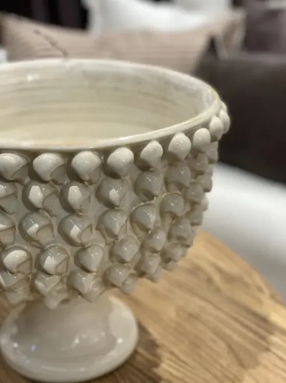Outlet Solanto koristekulho suuri Ø33cm, beige Ruukut Ja Maljakot
