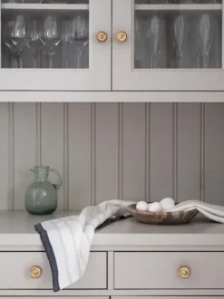 New - Keittiöpyyhe Maya pellavaa, natural stripe Keittiötekstiilit