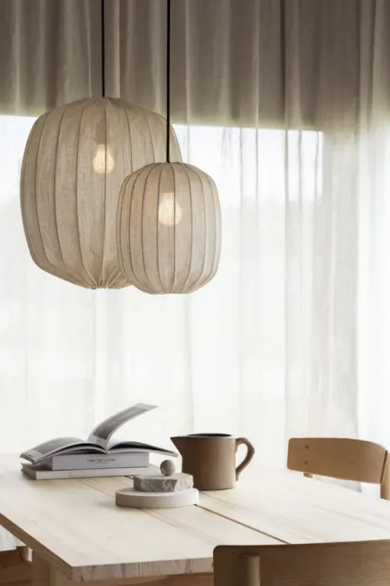 Online Watt&Veke - Prisma 45 kattovalaisin pellavaa, natural Valaisimet